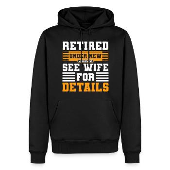 Ruhestand Pensionär Großvater - Männer Premium Bio Hoodie - Schwarz - Vorne - Nico (187cm)