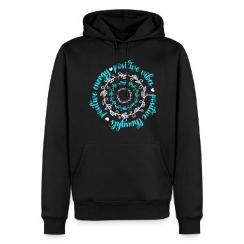 Motivation Liebe Yogaübung Selbstvertrauen - Männer Premium Bio Hoodie - Schwarz - Vorne - Nico (187cm)