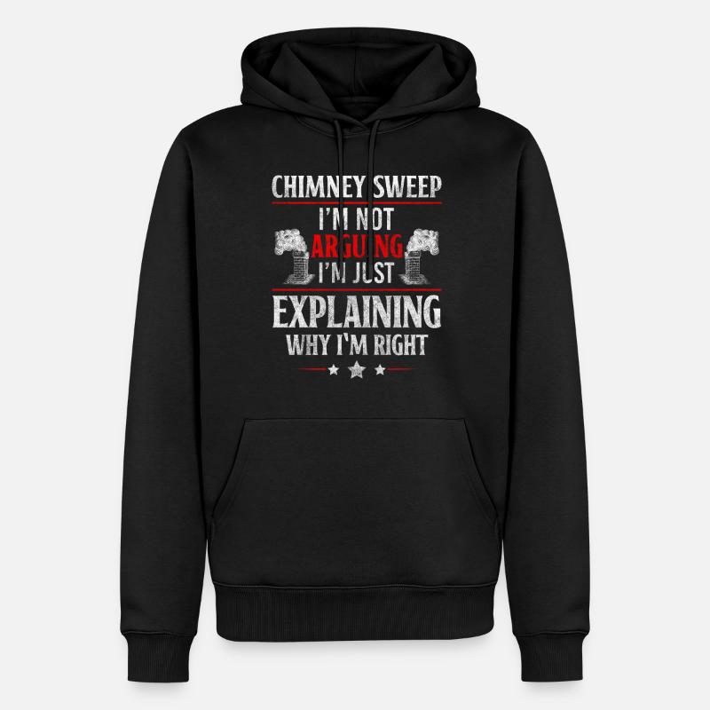 Ramoneur artisan cheminée cheminée - Sweat à capuche Premium bio Homme - noir