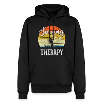 Musik Chor Mikrofon - Männer Premium Bio Hoodie - Schwarz - Vorne - Nico (187cm)
