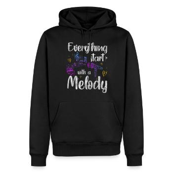 Musik Leidenschaft Singstimme Gesang - Männer Premium Bio Hoodie - Schwarz - Vorne - Nico (187cm)