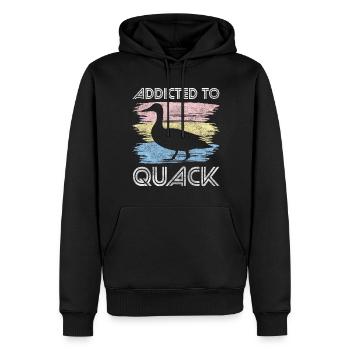 Ducks, Rubber Ducks, Waterfowl - Men’s Premium Organic Hoodie - black - Front - Nico (187cm)