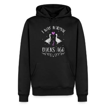 Entchen Tier Flugente Schwimmen - Männer Premium Bio Hoodie - Schwarz - Vorne - Nico (187cm)