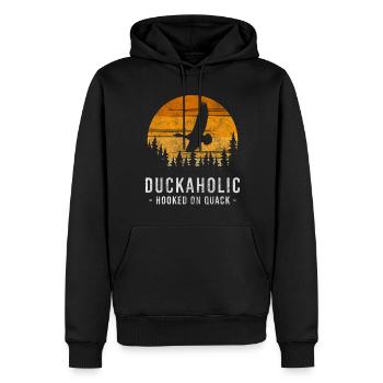 Canards Canards en caoutchouc Canard - Sweat à capuche Premium bio Homme - noir - Devant - Nico (187cm)