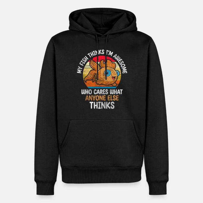 Élevage de nageoires de poissons - Sweat à capuche Premium bio Homme - noir