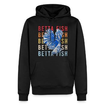 Aquariophile d’aquarium Animaux de compagnie Poissons d’ornement - Sweat à capuche Premium bio Homme - noir - Devant - Nico (187cm)