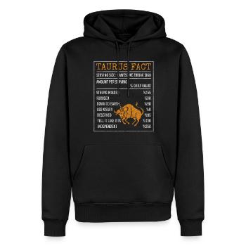 Stier Tierkreiszeichen April Sternbild - Männer Premium Bio Hoodie - Schwarz - Vorne - Nico (187cm)