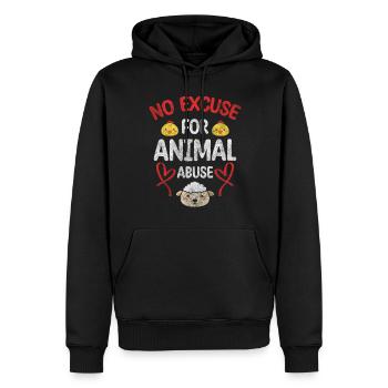 Tierschutz Aktivist Fleischlos - Männer Premium Bio Hoodie - Schwarz - Vorne - Nico (187cm)