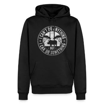 Tierschützer Vegetarier Retttung Tierheim - Männer Premium Bio Hoodie - Schwarz - Vorne - Nico (187cm)