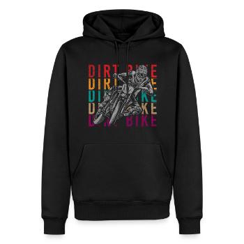 Mountainbike Wald Extremsportart - Männer Premium Bio Hoodie - Schwarz - Vorne - Nico (187cm)