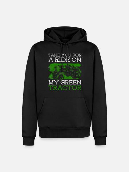 Traktor Anbau Bäuerin Stall - Männer Premium Bio Hoodie - Schwarz