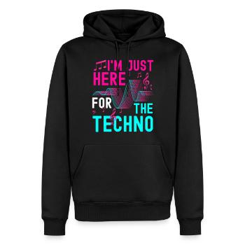 Techno Techno Musik Tanzen Abfeiern - Männer Premium Bio Hoodie - Schwarz - Vorne - Nico (187cm)