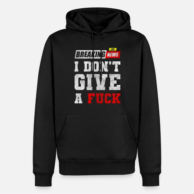 Pas d’intérêt, indifférence - Sweat à capuche Premium bio Homme - noir