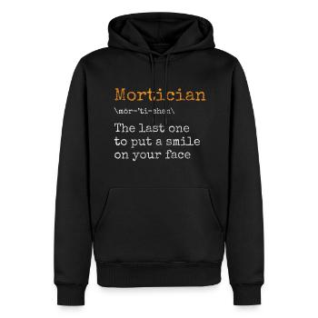 Cimetière des pompes funèbres - Sweat à capuche Premium bio Homme - noir - Devant - Nico (187cm)