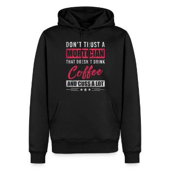 Bestattung Beruf Trauer - Männer Premium Bio Hoodie - Schwarz - Vorne - Nico (187cm)