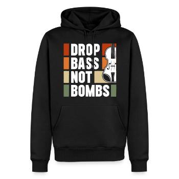 Passion de la musique - Sweat à capuche Premium bio Homme - noir - Devant - Nico (187cm)