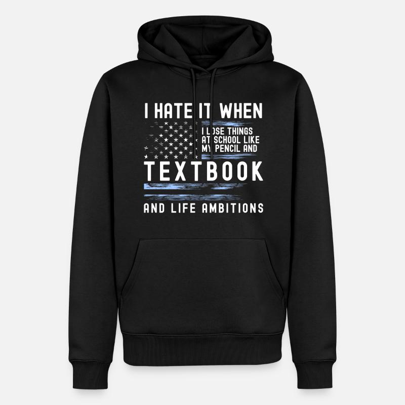 Student Campus Abschluss - Männer Premium Bio Hoodie - Schwarz
