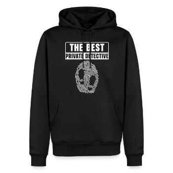 Privatdetektiv Hinweis Inspektor Schnüffler - Männer Premium Bio Hoodie - Schwarz - Vorne - Nico (187cm)