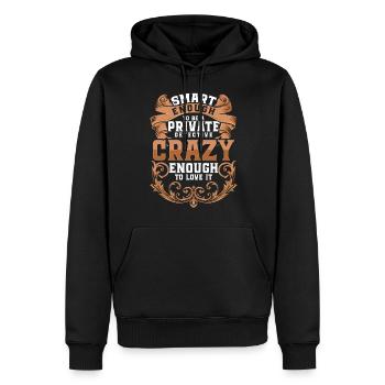 Agent Hinweis Auf der Spur Verbrechen - Männer Premium Bio Hoodie - Schwarz - Vorne - Nico (187cm)
