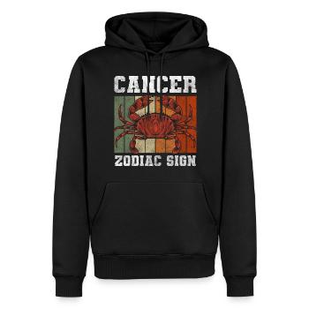 Horoscope Anniversaire Eau - Sweat à capuche Premium bio Homme - noir - Devant - Nico (187cm)