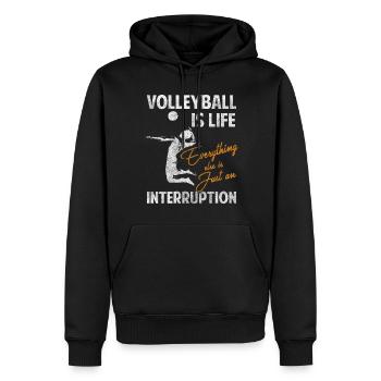 Volleyballer Training Strand - Männer Premium Bio Hoodie - Schwarz - Vorne - Nico (187cm)
