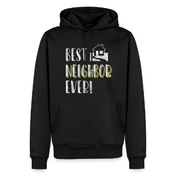Nachbarn Humor Alkohol Wohnung - Männer Premium Bio Hoodie - Schwarz - Vorne - Nico (187cm)