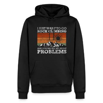 Solution au problème Cool - Sweat à capuche Premium bio Homme - noir - Devant - Nico (187cm)