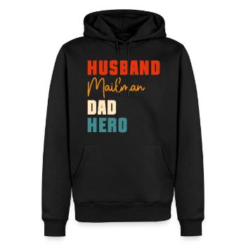 Post Briefzusteller Postboten - Männer Premium Bio Hoodie - Schwarz - Vorne - Nico (187cm)