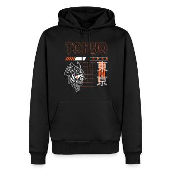 Tokyo World Tour Temples - Sweat à capuche Premium bio Homme - noir - Devant - Nico (187cm)