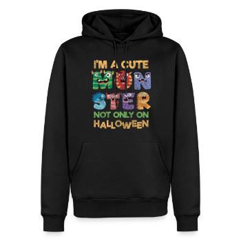 Déguisement effrayant d’Halloween - Sweat à capuche Premium bio Homme - noir - Devant - Nico (187cm)
