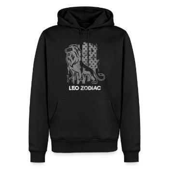 Constellation du signe du zodiaque - Sweat à capuche Premium bio Homme - noir - Devant - Nico (187cm)