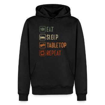 Jeu de plateau Joueur de rôle - Sweat à capuche Premium bio Homme - noir - Devant - Nico (187cm)