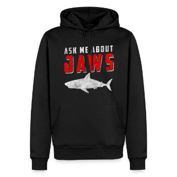 Dents de prédateur de requin - Sweat à capuche Premium bio Homme - noir - Devant - Nico (187cm)