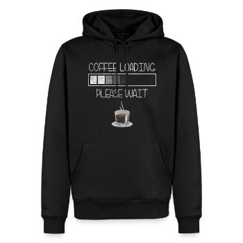 Barista Profession Mousse de lait Café Amateur - Sweat à capuche Premium bio Homme - noir - Devant - Nico (187cm)