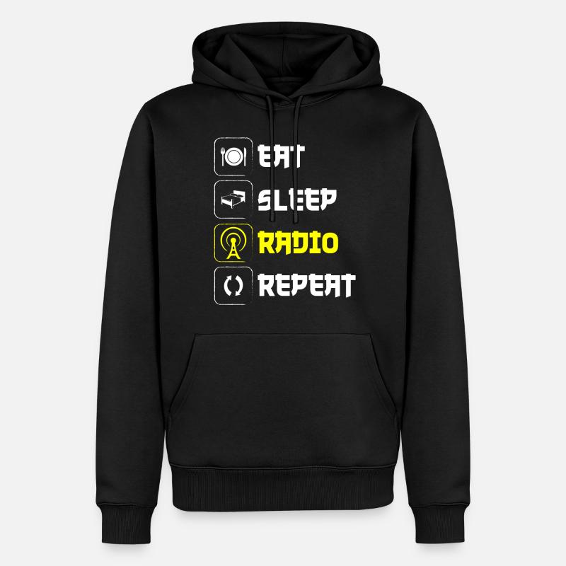 Moderator Job Show - Männer Premium Bio Hoodie - Schwarz