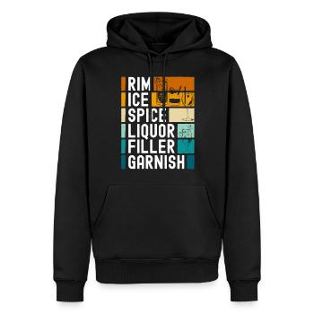 Cocktail Getränke Spirituose Pina Colada - Männer Premium Bio Hoodie - Schwarz - Vorne - Nico (187cm)