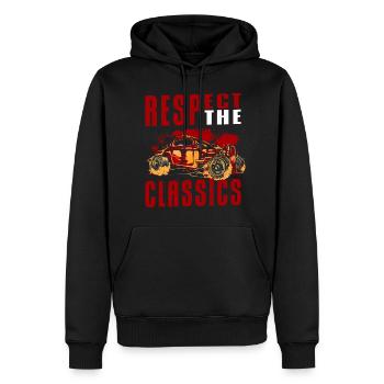 Automobil Mechaniker Alt - Männer Premium Bio Hoodie - Schwarz - Vorne - Nico (187cm)