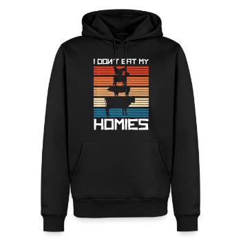 Veganer Tierrechte Fleischlos - Männer Premium Bio Hoodie - Schwarz - Vorne - Nico (187cm)