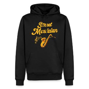 Musiker Instrument Stadtmusikant Entertainer - Männer Premium Bio Hoodie - Schwarz - Vorne - Nico (187cm)