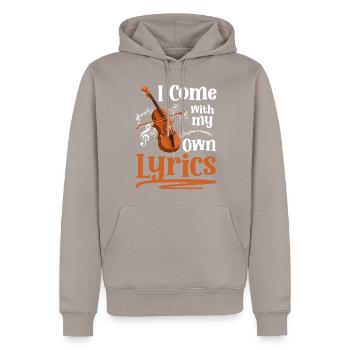 Musiker Bargeld Musikinstrument Entertainer - Männer Premium Bio Hoodie - Taupe - Vorne - Nico (187cm)
