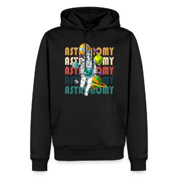 Astronomie Weltraum Raumfahrt Stern - Männer Premium Bio Hoodie - Schwarz - Vorne - Nico (187cm)