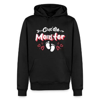 Kuscheln Umarmung Beziehung - Männer Premium Bio Hoodie - Schwarz - Vorne - Nico (187cm)