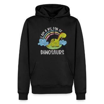 Carnivores fossiles de Dino - Sweat à capuche Premium bio Homme - noir - Devant - Nico (187cm)