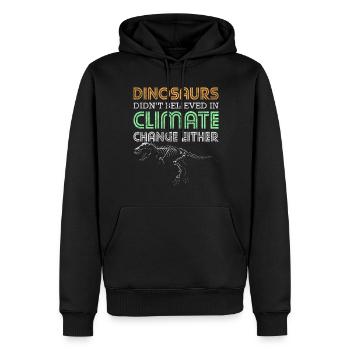 Dinosaurier Fossil Stegosaurus Kreidezeit - Männer Premium Bio Hoodie - Schwarz - Vorne - Nico (187cm)