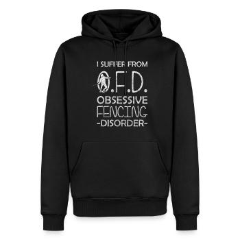 Fechter Duell Maske Kampfsport - Männer Premium Bio Hoodie - Schwarz - Vorne - Nico (187cm)