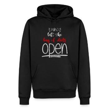 Sarcasme Drôle de petit ami - Sweat à capuche Premium bio Homme - noir - Devant - Nico (187cm)