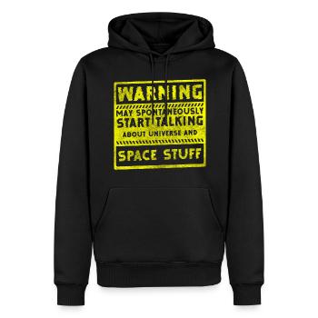 Universe Star Solar System - Men’s Premium Organic Hoodie - black - Front - Nico (187cm)
