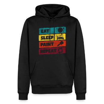 Lackierer Spraydose Handwerk - Männer Premium Bio Hoodie - Schwarz - Vorne - Nico (187cm)