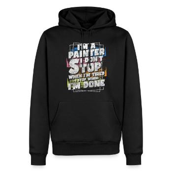 Lackierer Beruf Farbe Farbrolle - Männer Premium Bio Hoodie - Schwarz - Vorne - Nico (187cm)
