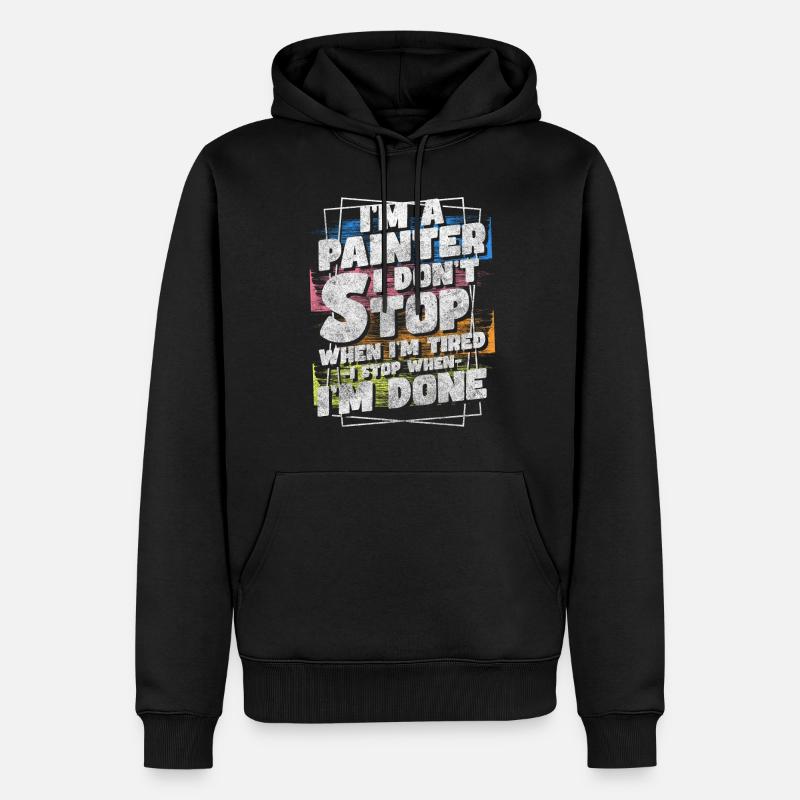 Painter Profession Paint Paint Roller - Men’s Premium Organic Hoodie - black